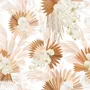 Neutral Boho Plants with Palm Leaf Wallpaper Mural