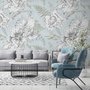 Papier peint panoramique floral dessiné