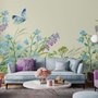 Purple Floral Garden Wallpaper Mural