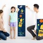 Kinder Höhenmesser mit Robotern Wandtattoo