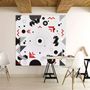 Colorful Geometric Lines Wallpaper Mural