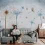 Vintage Dandelion Floral Wallpaper Mural