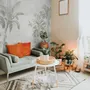 Monochrome Antique Jungle Landscape Wallpaper Mural