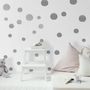 Silver Polka Dots Wall Decal Sticker