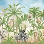 Kinder Safari Tiere im Dschungel Fototapete