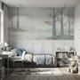 Misty Forest Autumn Landscape Wallpaper Mural