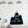 Kids Black Mountains and Dark Moon Wall Decal Sticker