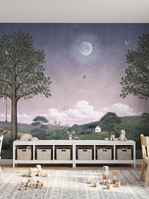 Kids Forest Animals Landscape Wallpaper Mural
