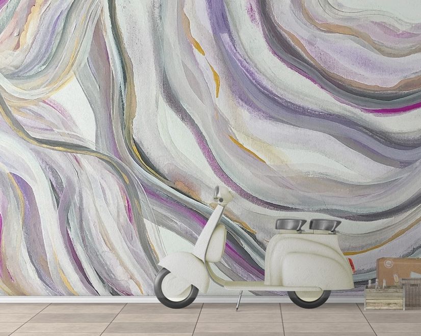 Papier peint lignes de peinture abstraite aquarelle