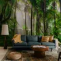 Papier peint paysage forêt tropicale jungle