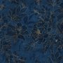 Papier peint panoramique floral de la pivoine de la marine foncée