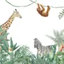 Cute Safari Animals with Jungle Kids Wallpaper Mural