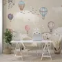 Papier peint chambre d'enfant hiver et montgolfière