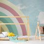 Kids Watercolor Sky and Rainbow Wallpaper Mural