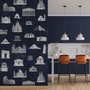 Vintage World Architecture Sketch Wallpaper Mural