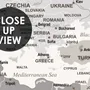 White Political Map Wallpaper Mural