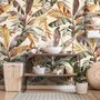 Papier peint feuilles palmier banane