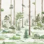 Kids Watercolor Forest Trees Wallpaper Mural
