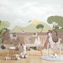 Kids Alpaca in the Desert Wallpaper Mural