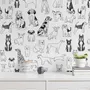 Kids Cartoon Cute Dog Family Wallpaper Mural