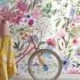 Colorful Spring Pink Wildflowers Wallpaper Mural