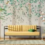 Watercolor Style Forest with Green Brown Little Leaves Wallpaper Mural