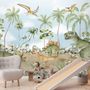 Jurassic World Watercolor Dinosaur for Kids Prehistoric Animals Wallpaper Mural