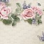 Vintage Pastel Pink Floral Wallpaper Mural