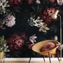 Realistic Dark Peony Floral Bouquet Wallpaper Mural