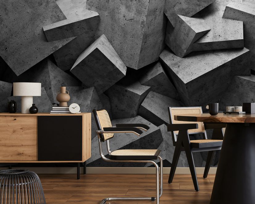 Modern Geometric Shapes Wallpaper Mural