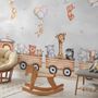 Cute Kids Animals on Train Wallpaper Mural