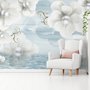 Jewelry White Lux Floral Wallpaper Mural