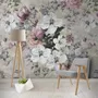 Watercolor Vintage Flower Wallpaper Mural