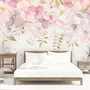 Pink Hydrangea Floral Art Wallpaper Mural