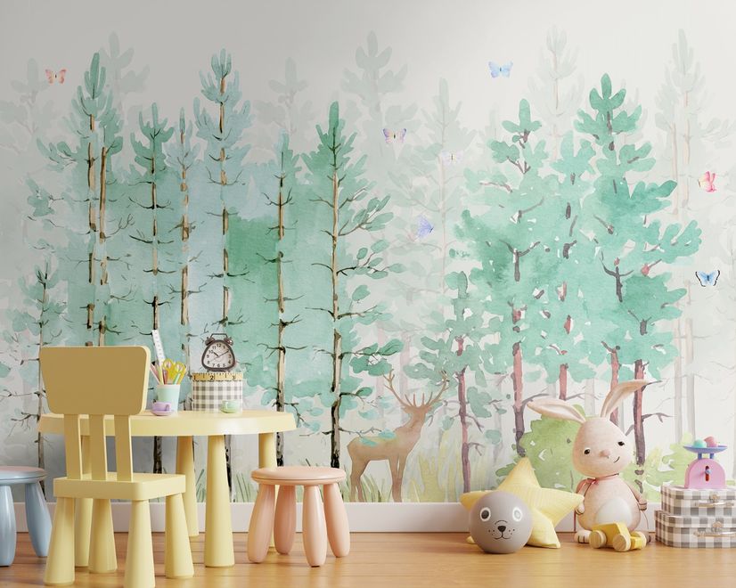 Poplar Tree Vintage Forest Wallpaper Mural