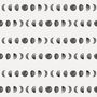 Watercolor Fullmoon Crescent Pattern Wallpaper Mural