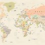 Papier peint panoramique détaillé des pays de la carte politique du monde