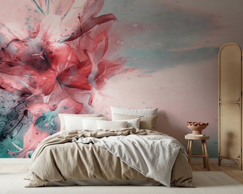 Abstract Lily Wallpaper Mural