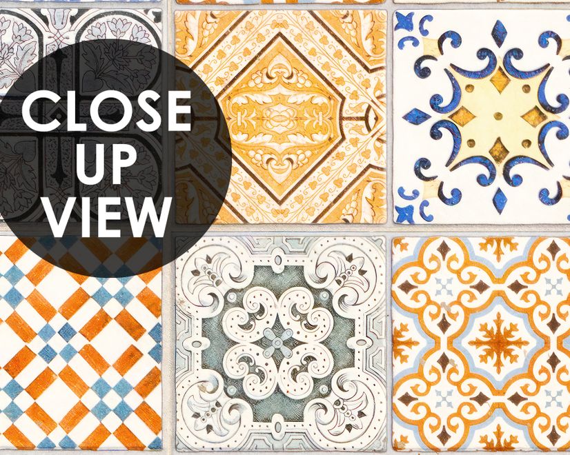 Faux Ceramic Tiles Wallpaper Mural