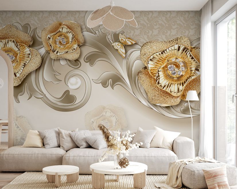 Luxury Ornament Floral Wallpaper Mural