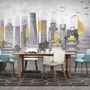 City Landscape Yellow City Light Wallpaper Mural