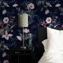Retro Dark Flowers Wallpaper Mural