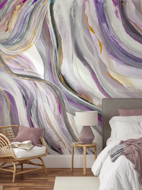 Watercolor Abstract Lines Wallpaper Mural