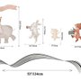 Cute Animals Singing on the Music Notes Wall Decal Sticker
