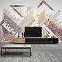 Watercolor Geometric City Wallpaper Mural
