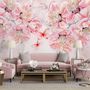 Cherry Blossom Vine Flowers Wallpaper Mural