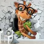 Cartoon Giraffe Wallpaper Mural