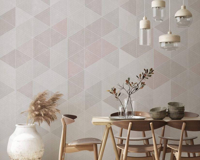 Scandinavian Style Pastel Geometric Design Wallpaper - STYLE 2