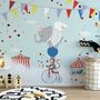 Colorful Circus with Animals Wallpaper Mural