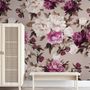 Cream Pink Peony Floral Pattern Wallpaper Mural